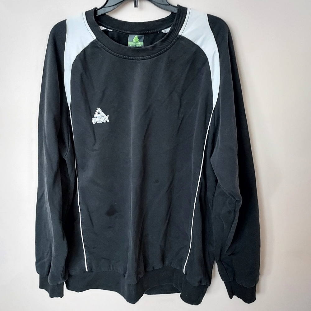 Peak Black Heavy Sweatshirt Soccer Team New Zealand Football EUR 2XL